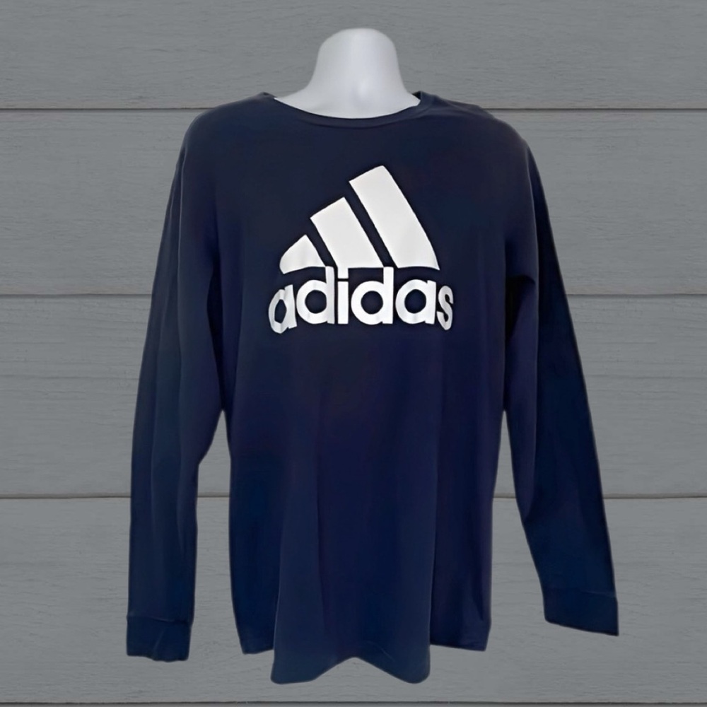 Adidas Blue Long Sleeve Amplifier Sport Tee Men’s XL